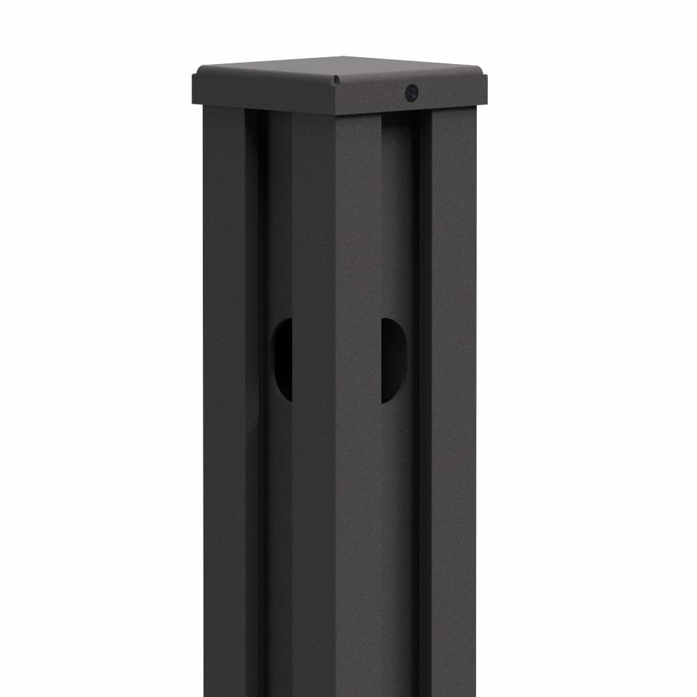 Aluminium-Eckpfosten mit Kappe RAL 7016 für falagotti Solarzaun Systeme