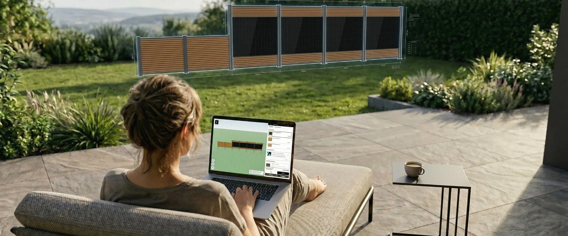 Solarzaun im Garten planen per Augmented Reality