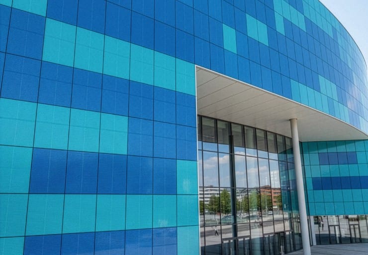 Solarfassade Sportarena – architektonische PV-Fassade für moderne Sportarena