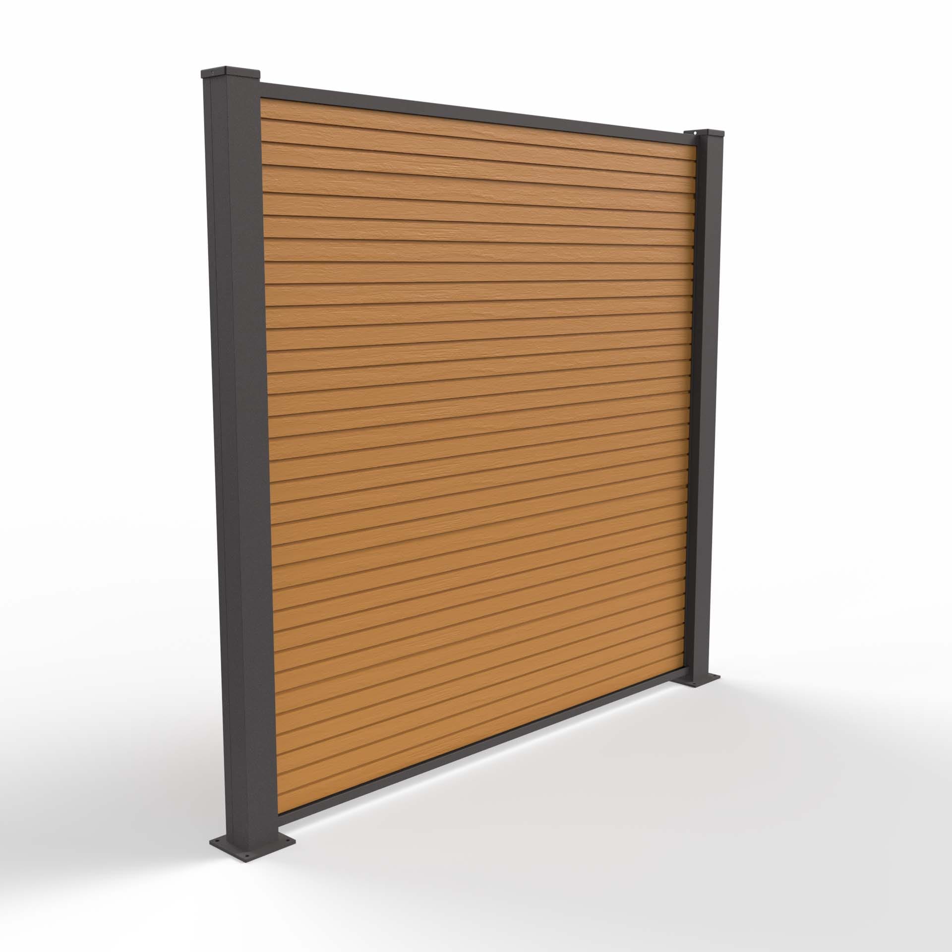 Solarzaun ELEGANZA Teak Ansicht 2 – zweite Detailansicht Teakholz-Profil
