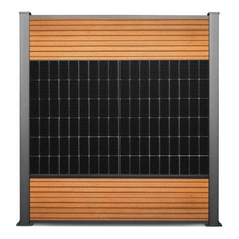 Linien Solarzaun Eleganza WPC